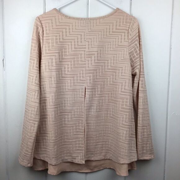 The Limited Peach Top, NWT Layered Shirt, Steps Design, Size Small - Picture 6 of 7